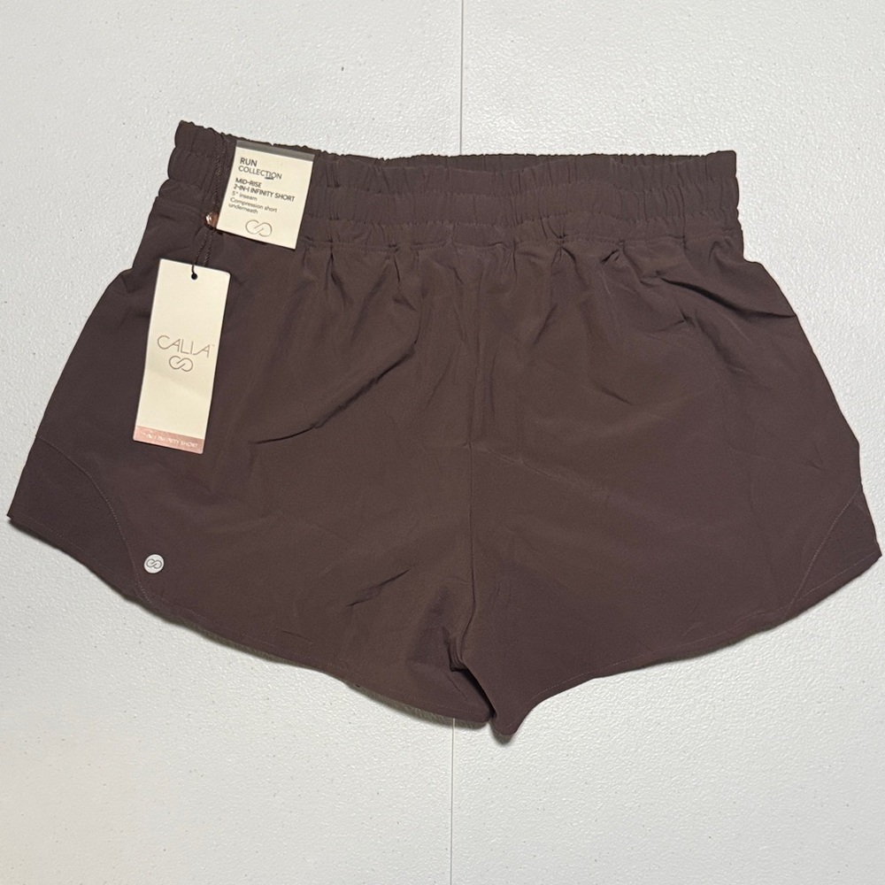 CALIA by Carrie Underwood Women's Athletic Shorts in Dark Brown